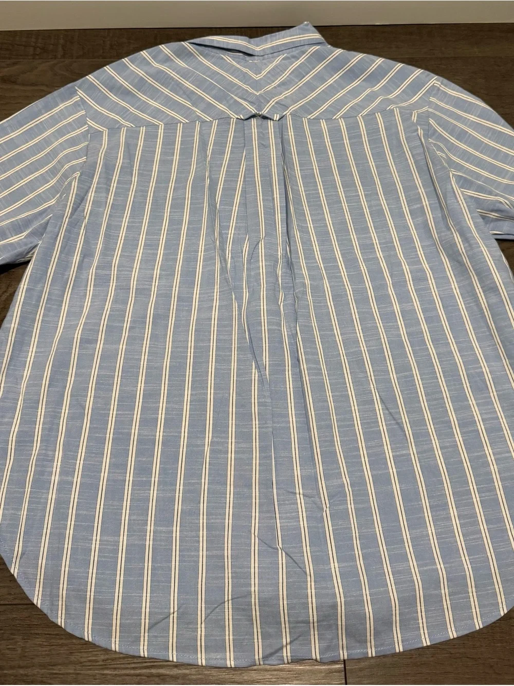 Target Light Blue and White Striped Button-Up Pajama Top - Picture 6 of 6